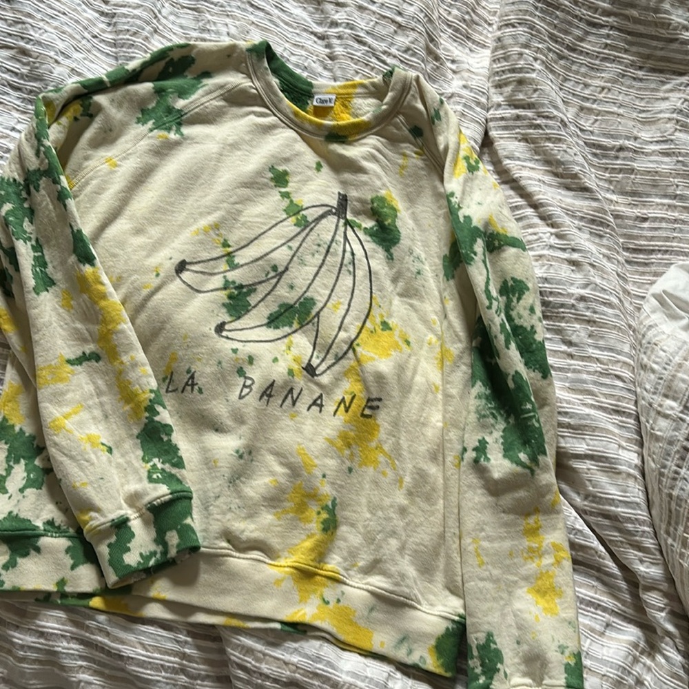 EUC Clare V ‘La Banane’ pullover sweatshirt